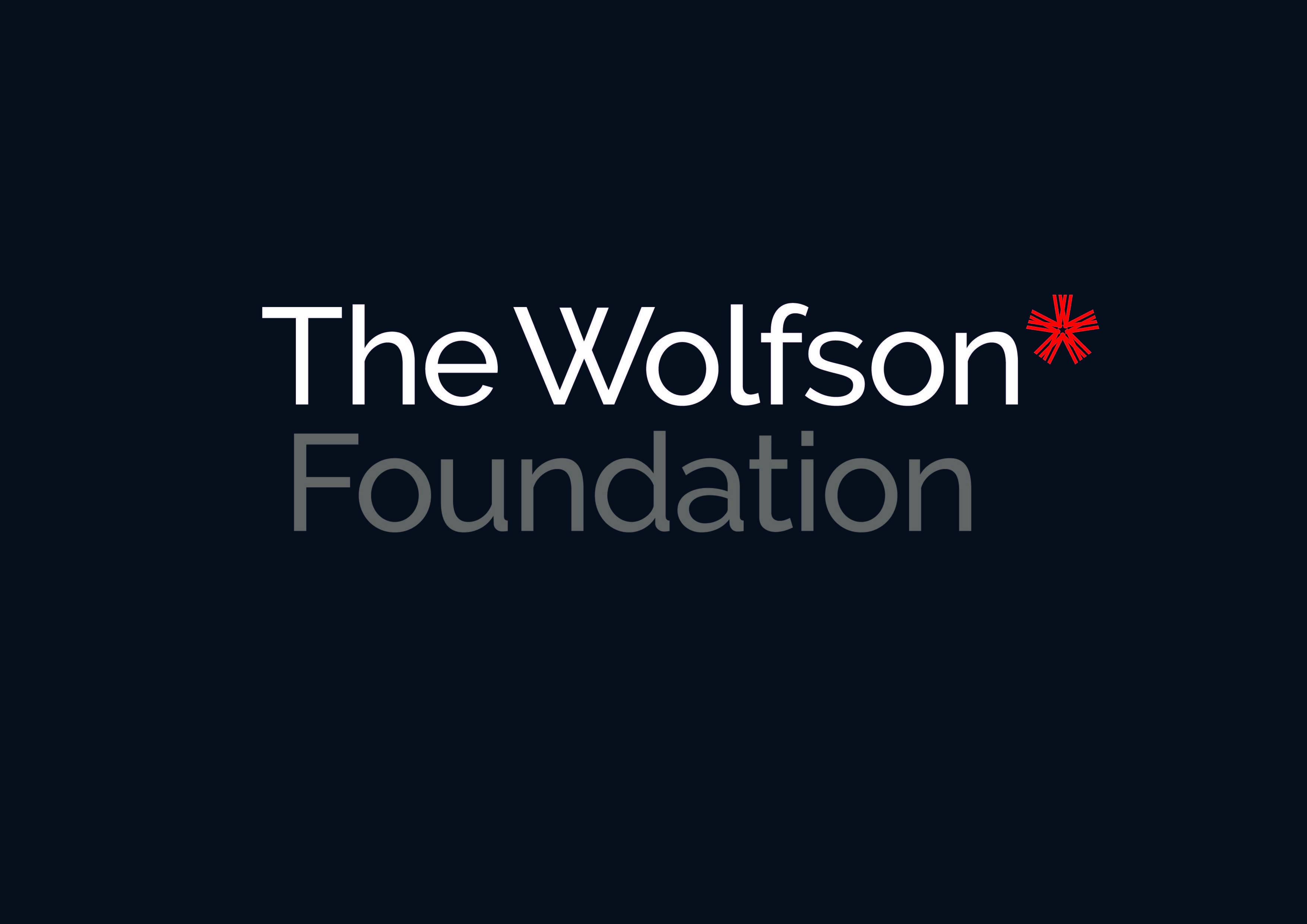 The Wolfson Foundation logo on a dark background